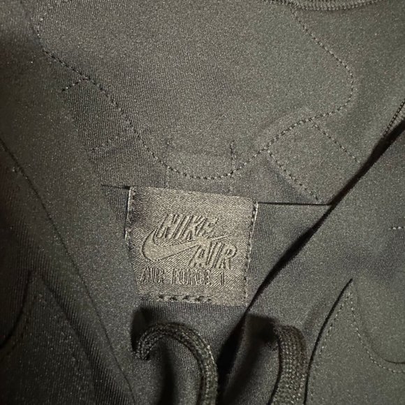 Nike Womens Black Swoosh Air Force 1 Laced Up Front Racerback Sports Bra - Picture 7 of 10